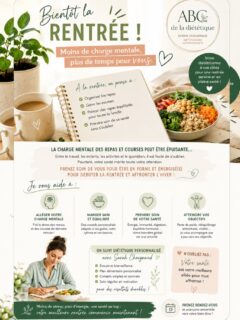 🌿 Bientôt la rentrée… et si cette année, vous allégiez votre charge mentale ?

Entre les menus à imaginer, les courses à prévoir, les repas de toute la famille, le travail, les enfants et le quotidien… il est facile de faire passer sa propre santé au second plan. ❤️

Pourtant, prendre soin de vous est essentiel pour commencer la rentrée en forme, avec de l’énergie, et mieux préparer l’arrivée de l’automne et de l’hiver.

✨ Mon objectif en tant que diététicienne-nutritionniste : vous aider à retrouver une alimentation simple, équilibrée et adaptée à votre quotidien, sans frustration ni régime restrictif.

🥗 Un suivi diététique personnalisé avec Sarah Chaignaud, c’est notamment :
✔️ alléger la charge mentale autour des repas
✔️ retrouver une alimentation équilibrée
✔️ bénéficier de conseils adaptés à vos goûts et votre rythme de vie
✔️ travailler sur vos objectifs : perte de poids, rééquilibrage alimentaire, énergie, bien-être…
✔️ être accompagné(e) et motivé(e) dans la durée

💚 Votre santé mérite une place dans votre agenda, au même titre que tout le reste.

📅 Envie de commencer dès la rentrée ?
Prenez directement rendez-vous avec moi sur Doctolib et avançons ensemble vers vos objectifs.

👉 Lien Doctolib disponible dans ma bio.

🌱 Moins de charge mentale, plus de sérénité et une santé au cœur de vos priorités : votre meilleure rentrée commence maintenant !

#dieteticienne #dieteticiennenutritionniste #nutrition #reequilibragealimentaire #rentree rentreescolaire chargementale sante bienetre alimentationequilibree perte de poids perte de poids durable nutritionniste suividietetique accompagnementnutritionnel mangersain mieuxmanger habitudessaines santenaturelle prevention energ ie automne famille organisation Doctolib