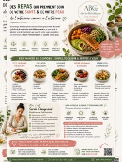 🥗✨ DES REPAS QUI PRENNENT SOIN DE VOUS… DE L’INTÉRIEUR COMME DE L’EXTÉRIEUR !

Et si votre alimentation devenait votre meilleure alliée pour votre santé, votre énergie et votre peau ? 🌿

En tant que diététicienne-nutritionniste, je vous accompagne vers une alimentation simple, équilibrée et adaptée à votre quotidien, avec une attention particulière portée à la nutrition anti-inflammatoire, à l’équilibre hormonal, au bien-être digestif et à la santé de la peau.

🍽️ L’objectif : bien manger sans se compliquer la vie !
Des repas complets, gourmands et variés, avec suffisamment de protéines, de fibres, de bons glucides, de bonnes graisses, de vitamines et d’antioxydants.

🌸 Une alimentation adaptée peut notamment contribuer à :
✔️ améliorer l’équilibre alimentaire
✔️ soutenir votre énergie et votre vitalité
✔️ prendre soin de votre digestion
✔️ accompagner vos objectifs de perte de poids durable
✔️ soutenir la santé et l’éclat de votre peau
✔️ limiter la charge mentale autour des repas
✔️ retrouver une relation plus sereine avec l’alimentation

💚 Chaque personne est différente. Votre alimentation doit être adaptée à vos objectifs, votre rythme de vie, vos goûts, vos habitudes et votre santé.

Je vous accompagne avec un suivi diététique personnalisé et bienveillant, sans régime restrictif, pour vous aider à atteindre vos objectifs tout en conservant le plaisir de manger.

📅 Envie de prendre soin de vous ?
Prenez rendez-vous avec moi, Sarah Chaignaud, diététicienne-nutritionniste, directement sur Doctolib.
👉 Lien disponible dans ma bio.

✨ Votre alimentation, votre éclat, votre bien-être… Tout commence dans votre assiette.

#ABCDeLaDietetique #SarahChaignaud #Dieteticienne #DieteticienneNutritionniste