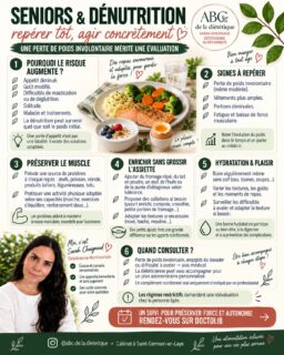 Chez une personne âgée, une perte de poids involontaire ou des repas de plus en plus petits méritent de l’attention, même si elle n’a jamais été mince.

Adapter les textures, enrichir certains plats et préserver les apports en protéines peuvent aider. Si vous observez ces changements chez un proche, parlez-en rapidement à son médecin. Je peux également proposer un accompagnement alimentaire adapté.

#NutritionSenior #PréventionDénutrition #abcdeladietetique